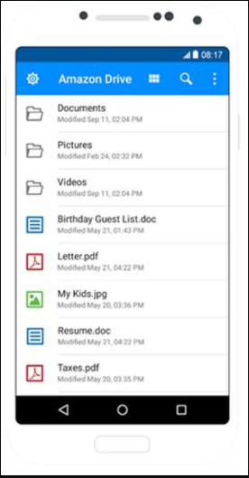 Amazon Drive for Android phone Online backup