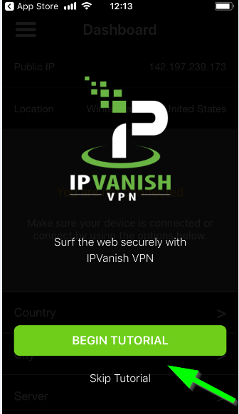IPVanish VPN Services for iPhone
