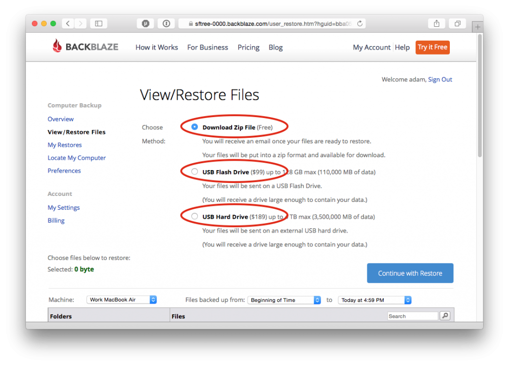 Backblaze Data Recovery